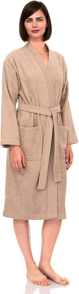 TowelSelections Womens Robe Cotton Kimono Bathrobe for Women Knee Length Terry Cloth Towel Robes ... | Amazon (US)