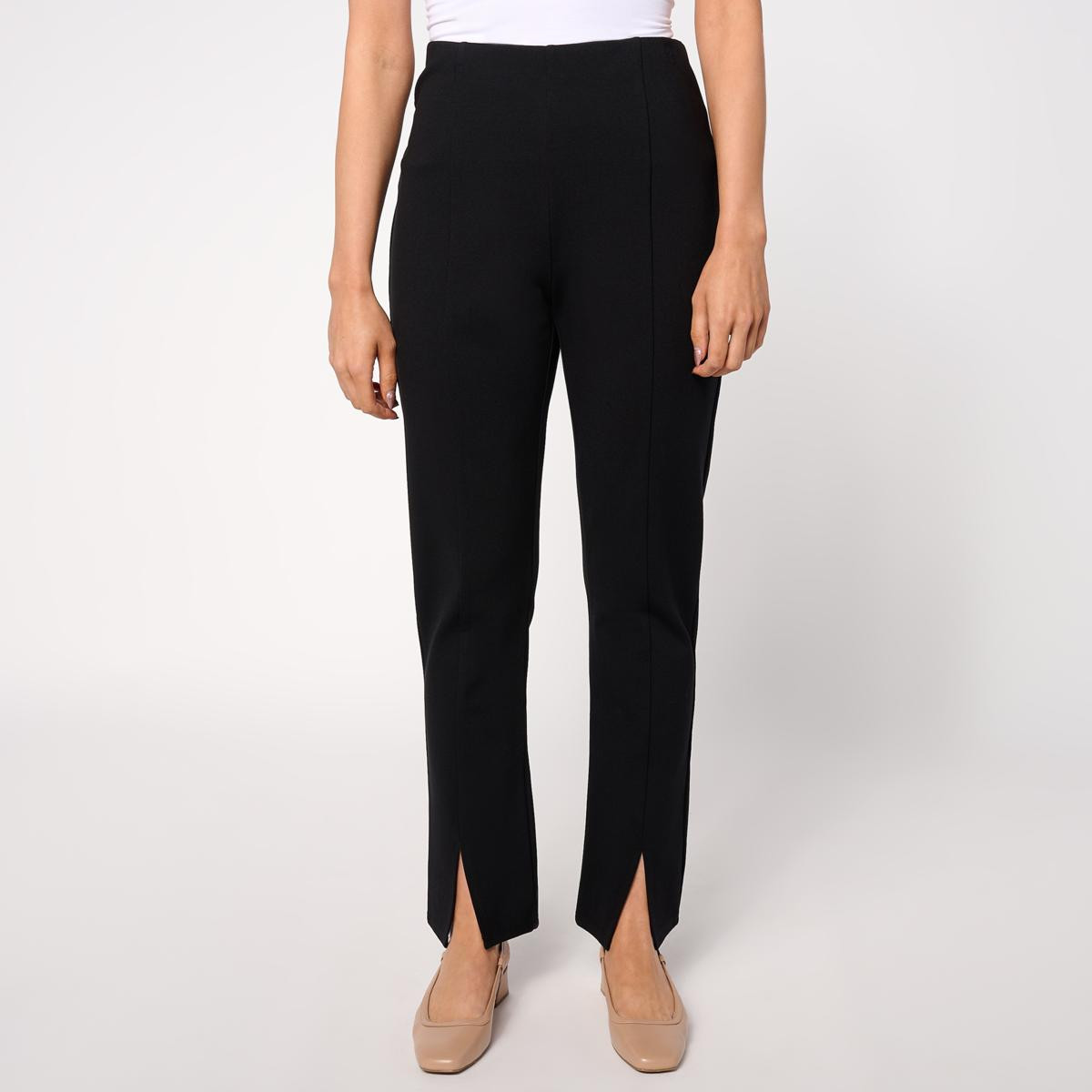 Jaclyn Smith Seamed Ankle Pant with Front Slit - 23553540 | HSN | HSN