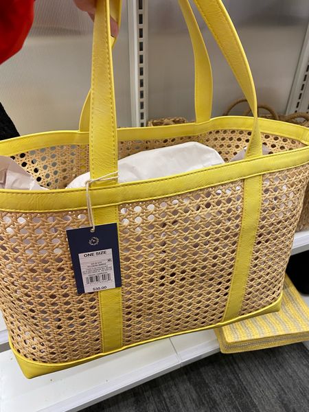 Caning natural tote 
Yellow
Tote Bag

#LTKstyletip #LTKitbag