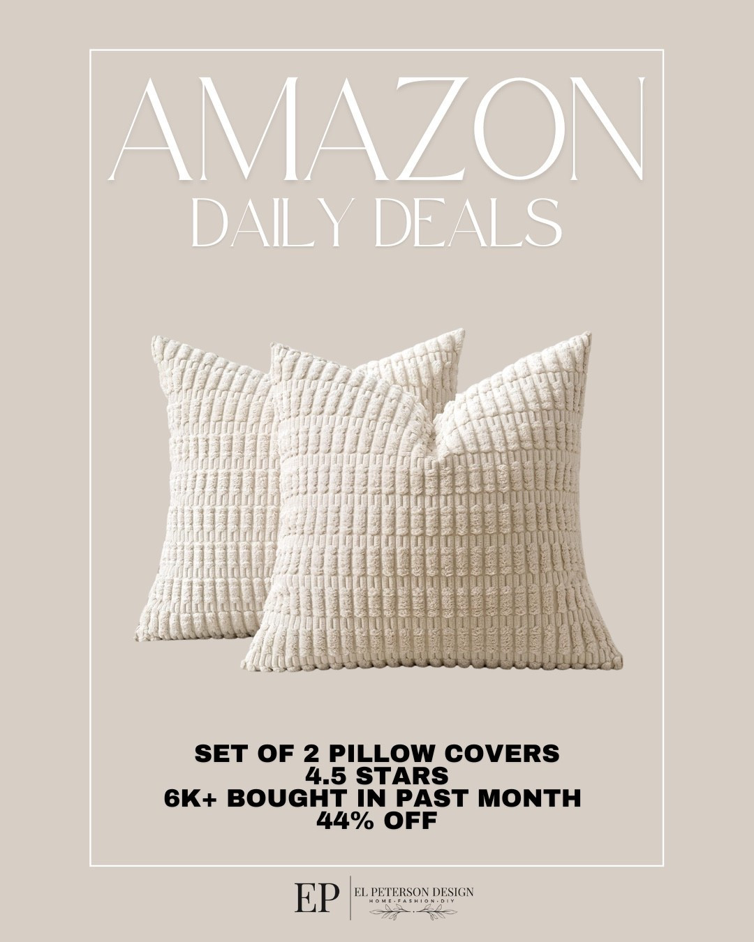 Amazon Daily Deals
Set of 2 throw pillow covers

#LTKSaleAlert #LTKHome