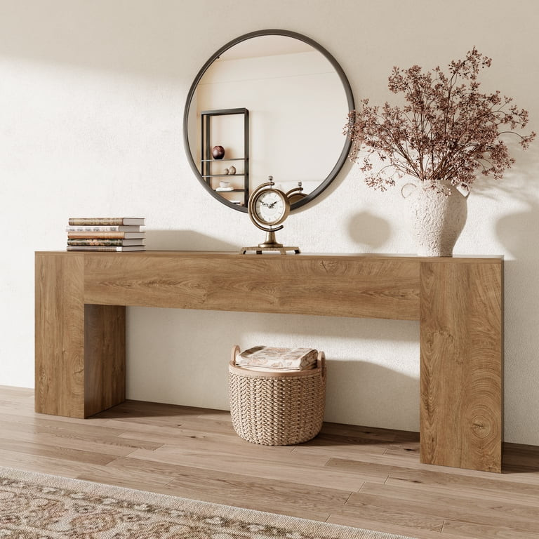 86-Inch Extra Long Console Table for Entryway, Wooden Behind Couch Table Narrow, Farmhouse Entran... | Walmart (US)