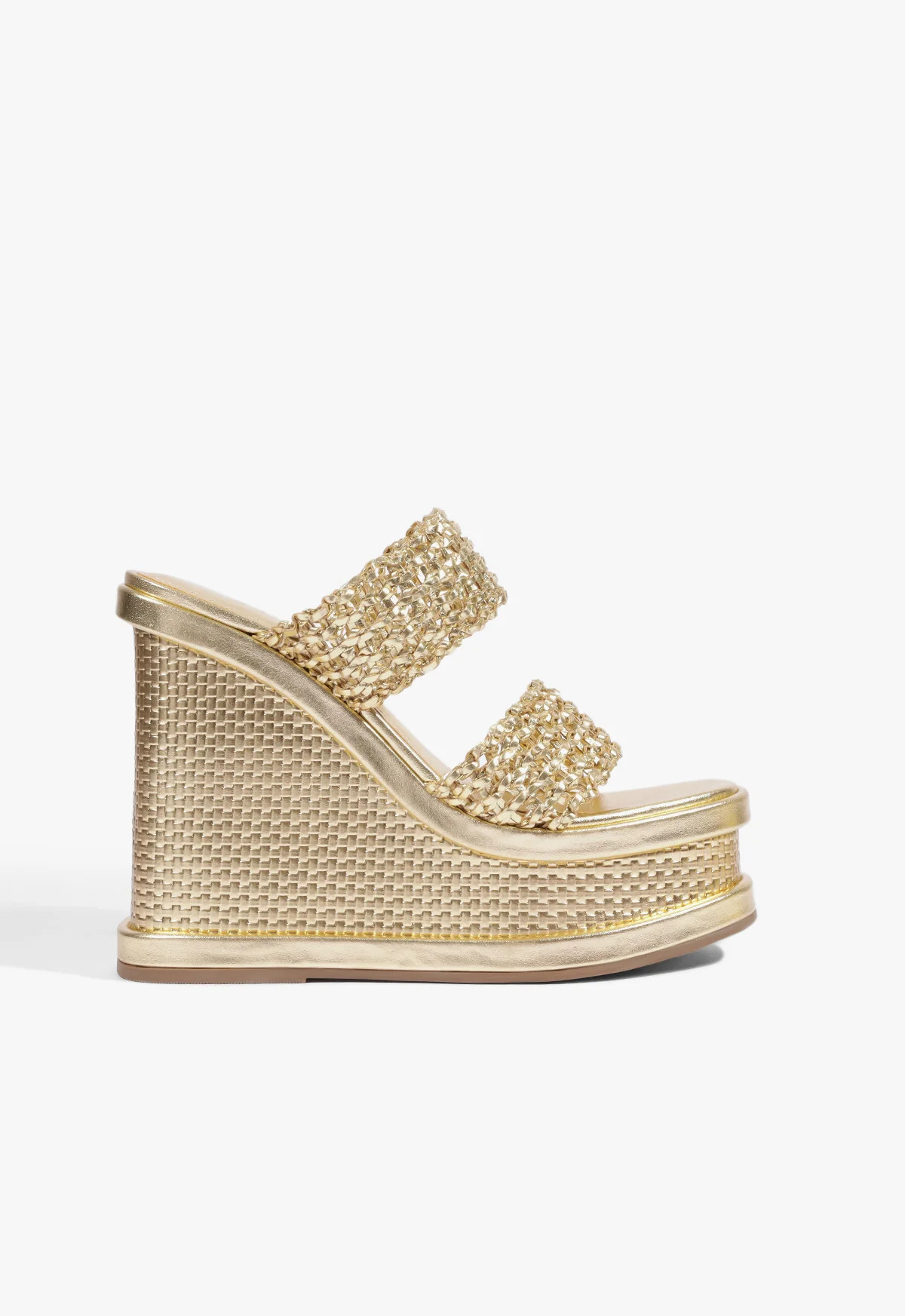 Aberdeen Gold High Platform Sandal | Schutz (US)