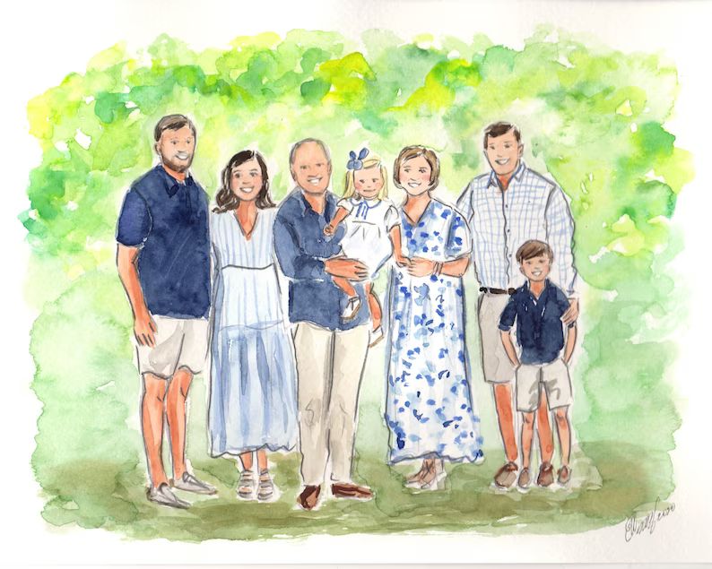 Custom Family Watercolor illustration | Etsy (US)