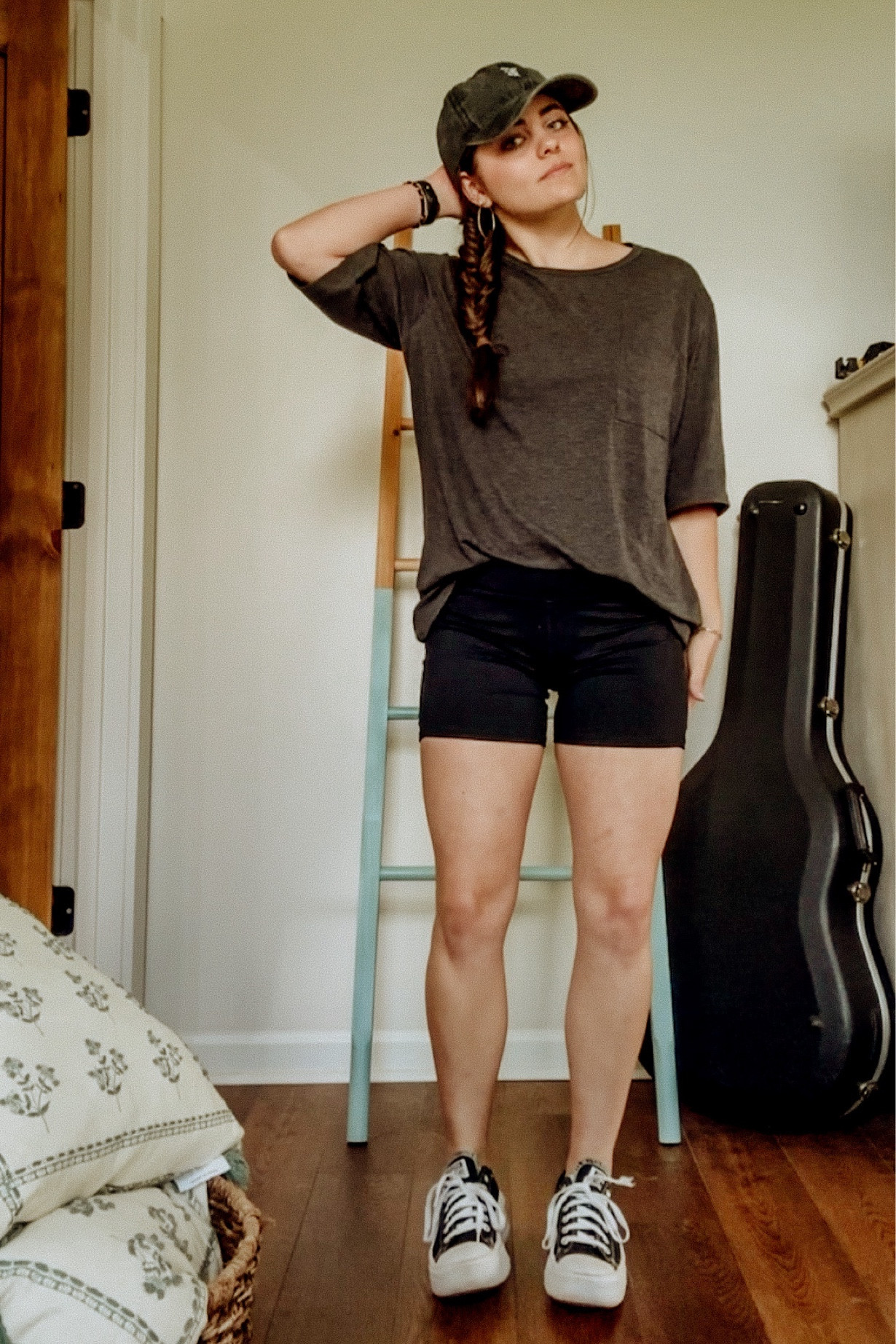 Comfy fits are the best fits 🖤
Shirt is a large 
Small shorts 
Shoes are tts

#LTKfindsunder50 #LTKfindsunder100 #LTKsalealert