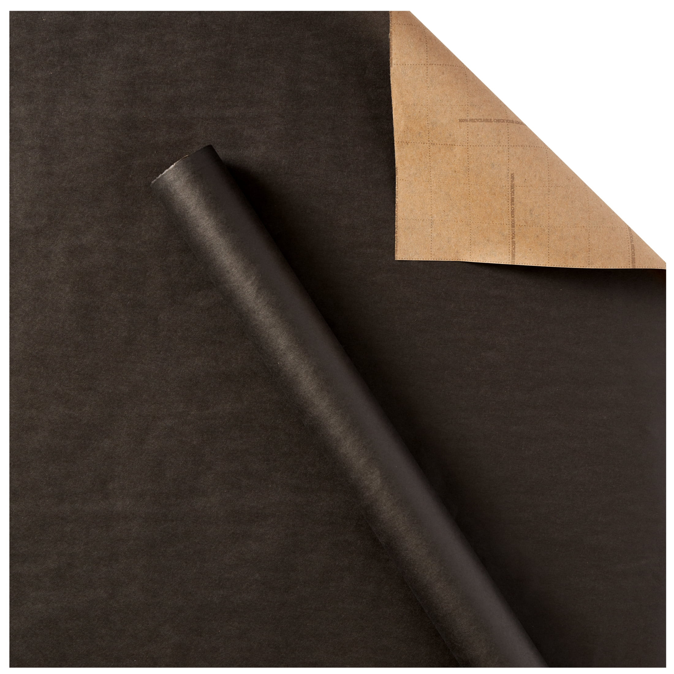 Black Kraft Christmas Wrapping Paper, 80 sq ft, by Holiday Time | Walmart (US)