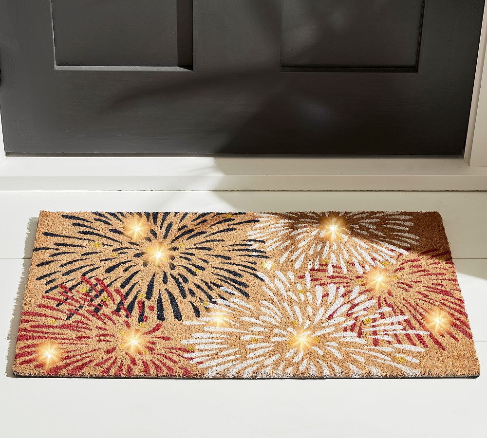Fireworks Light Up Doormat | Pottery Barn (US)