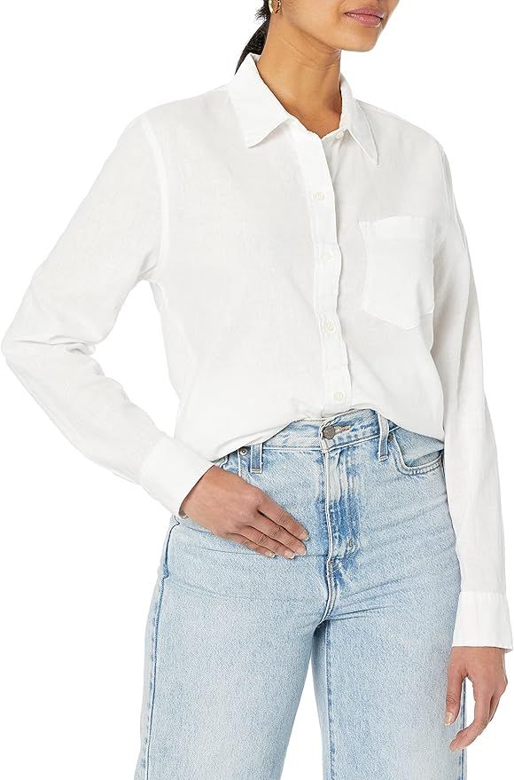 GAP Women's Linen Easy Shirt | Amazon (US)