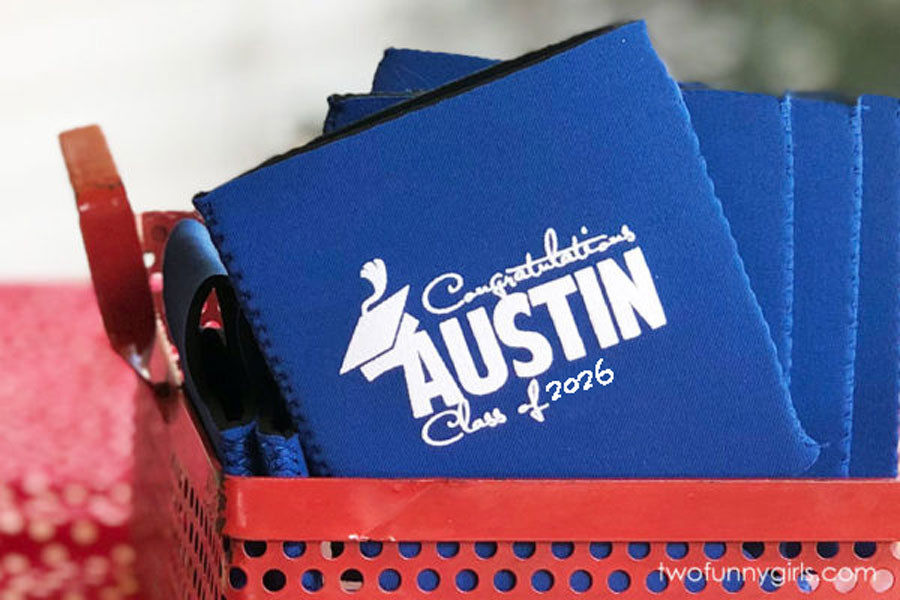 Neoprene Can/Bottle Hugger for Graduation {12+} | Two Funny Girls