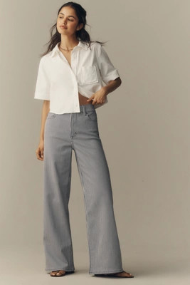 FRAME Le Slim Palazzo High-Rise Wide-Leg Jeans | Anthropologie (US)