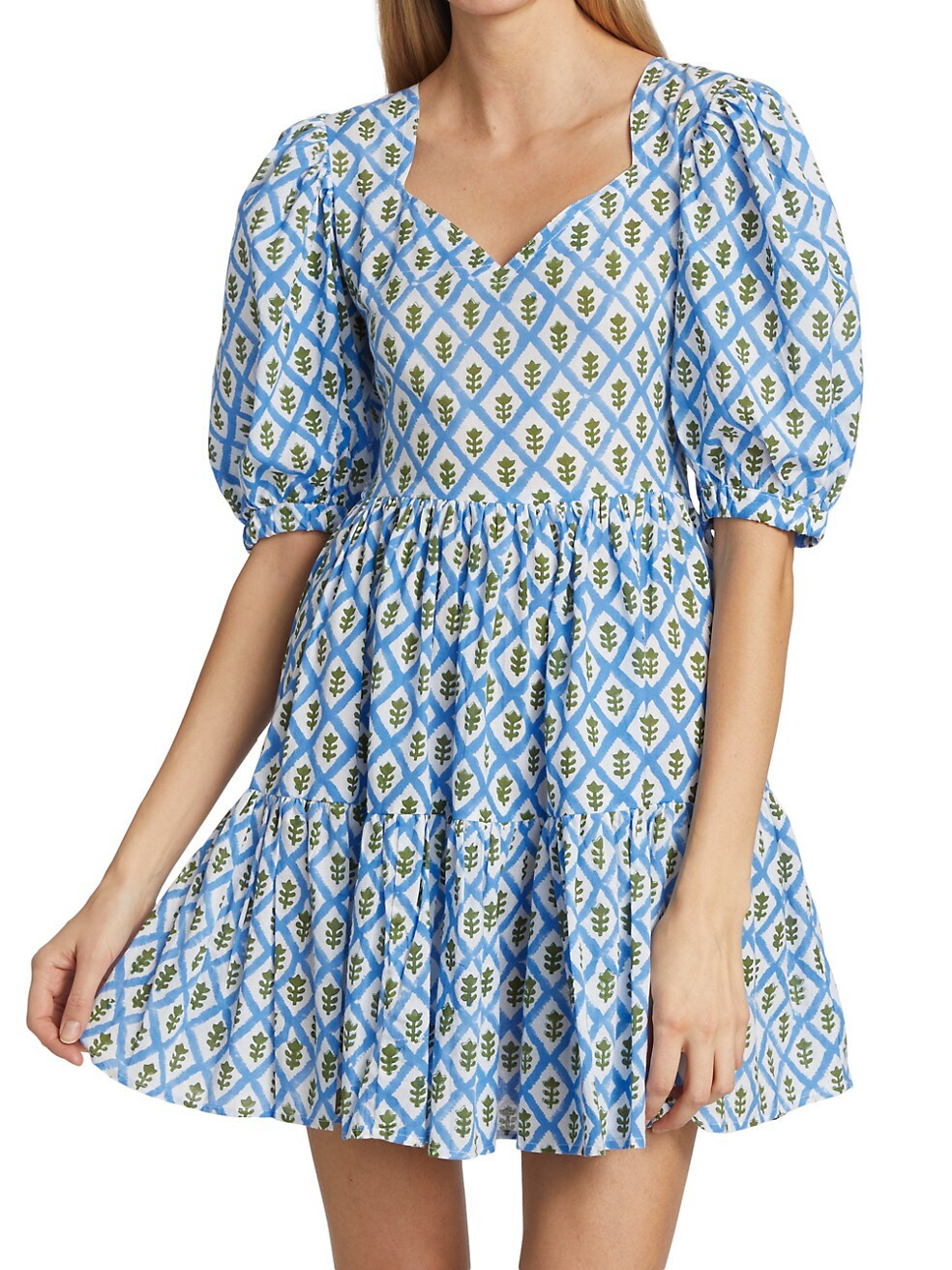 Aneli Block-Print Minidress | Saks Fifth Avenue