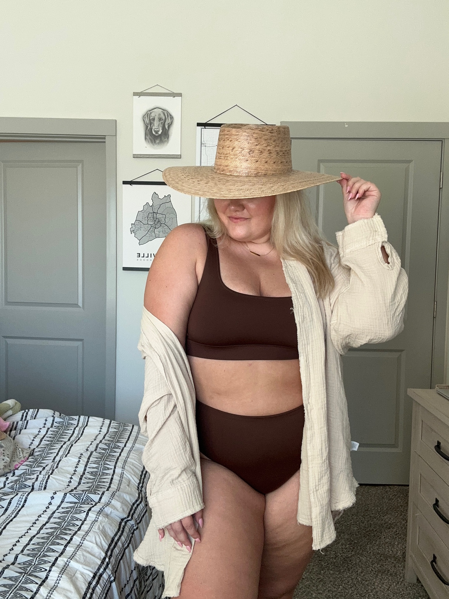 Skims plus size bikini fits like a glove! Great quality and fit! Wearing a 2X in bikini and xl in button up

#LTKcurves #LTKswim #LTKunder100