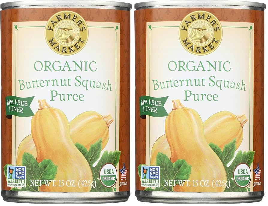 Farmer's Market Foods, Organic Canned Butternut Squash Puree, 15 oz (Pack of 2) | Amazon (US)