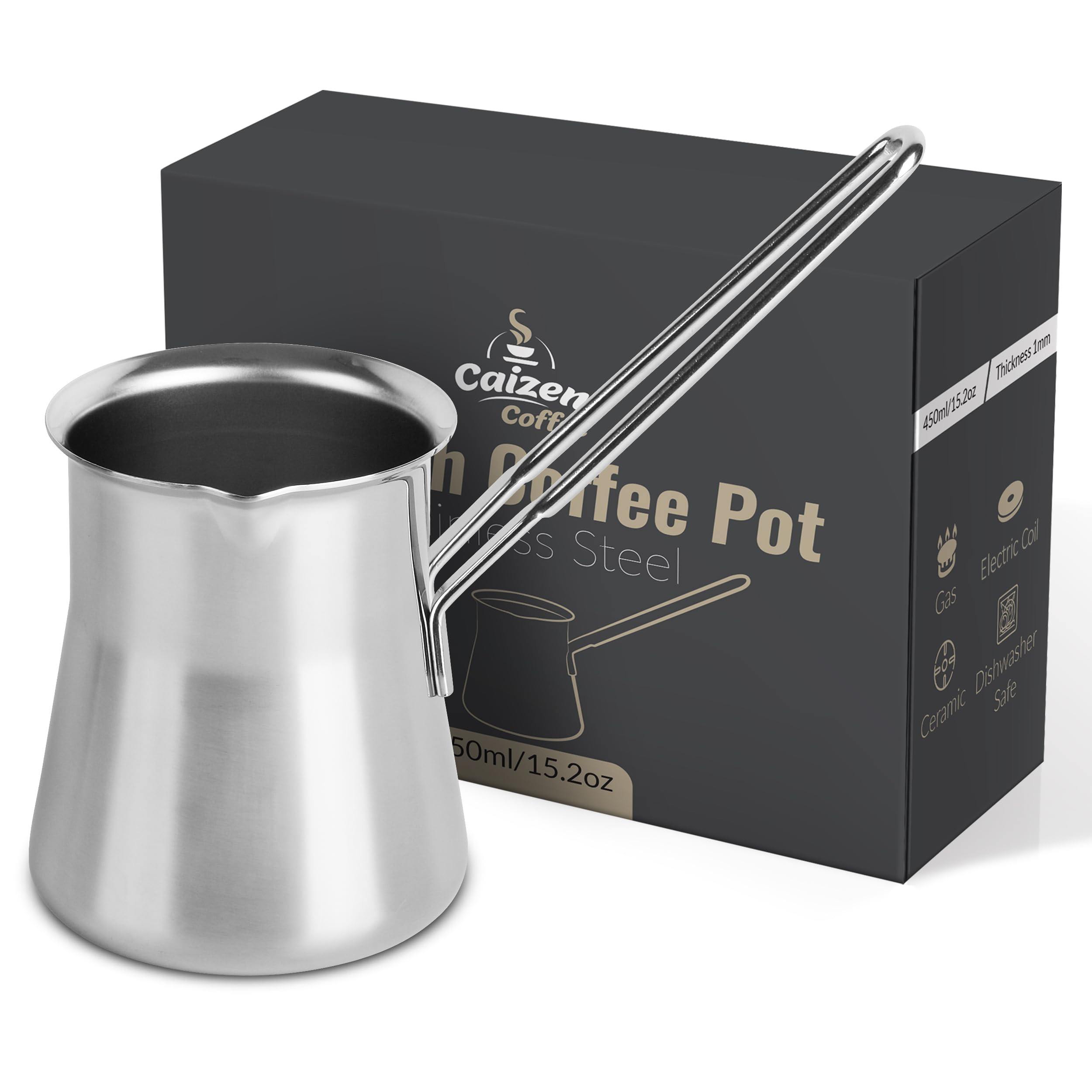 Quality Turkish Coffee Pot - Turkish Coffee Maker, Chai Pot, Arabic Coffee Pot, Briki Greek Coffe... | Amazon (US)