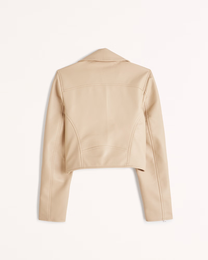 Vegan Leather Moto Jacket | Abercrombie & Fitch (US)