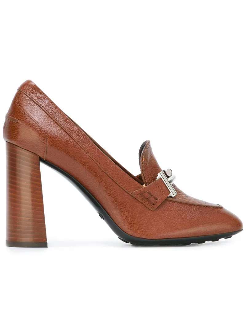 Tod's horsebit pumps, Women's, Size: 37.5, Brown, Leather/Calf Leather/rubber/metal | FarFetch US