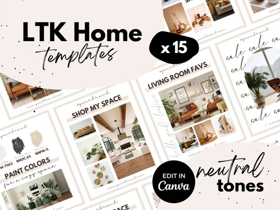 LTK Canva Home Template  Neutral Tones  15 LTK Posts - Etsy | Etsy (US)