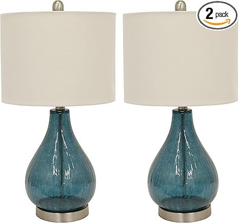Décor Therapy MP1054 Table Lamp Set, Emerald Blue Green | Amazon (US)