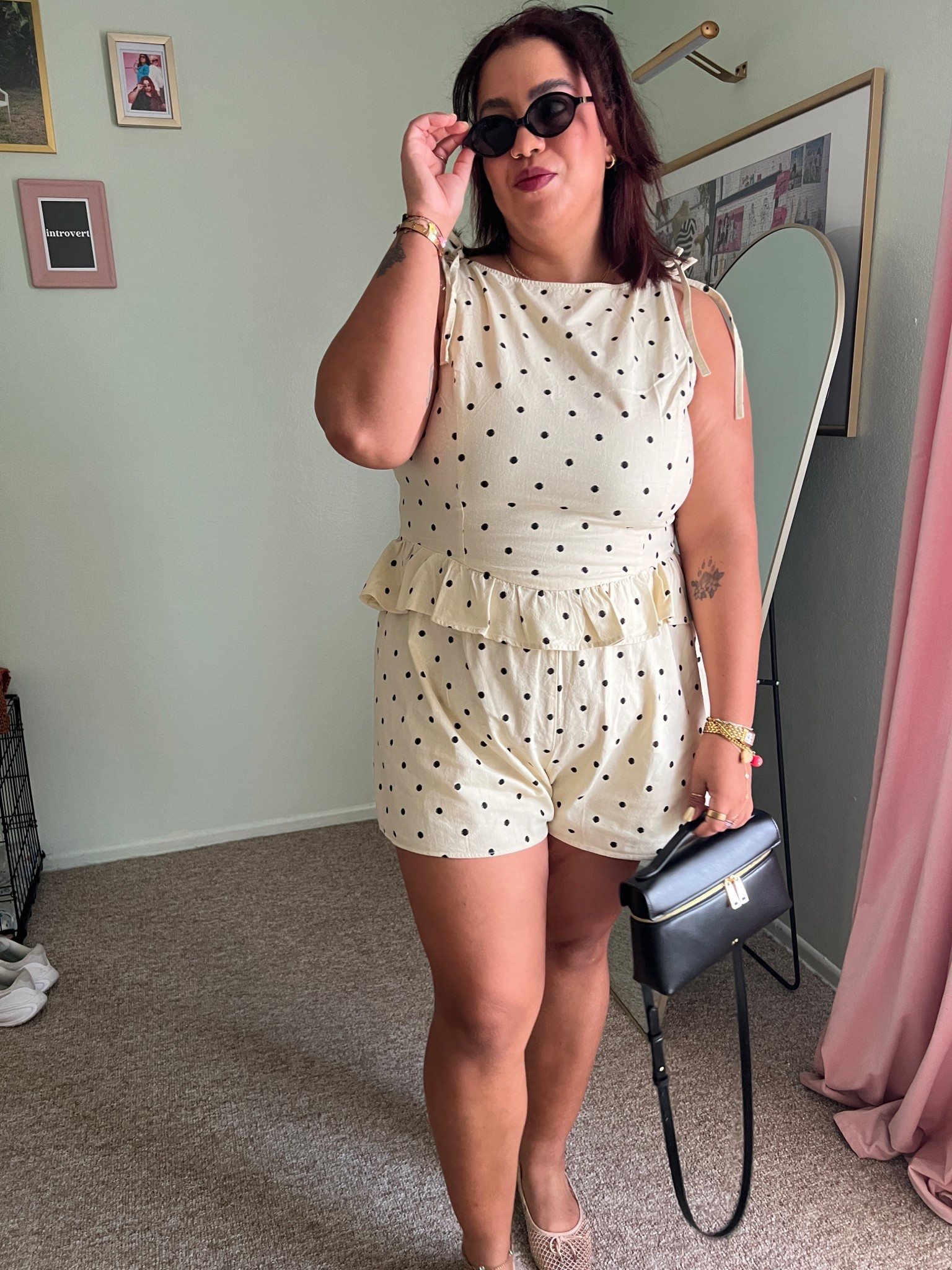 polka dots and wine, name a better combo 🍷 full look from @H&M #midsizefashion #hmhaul #midsizeootd #springoutfitplussize #springfashion 

#LTKgrwm #LTKMidsize #LTKootd