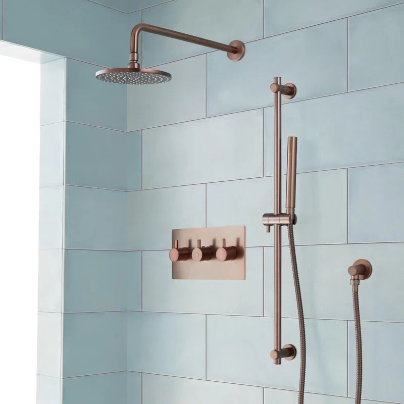 Tosca Complete Thermostatic Shower System with Rough-in Valve | Wayfair North America