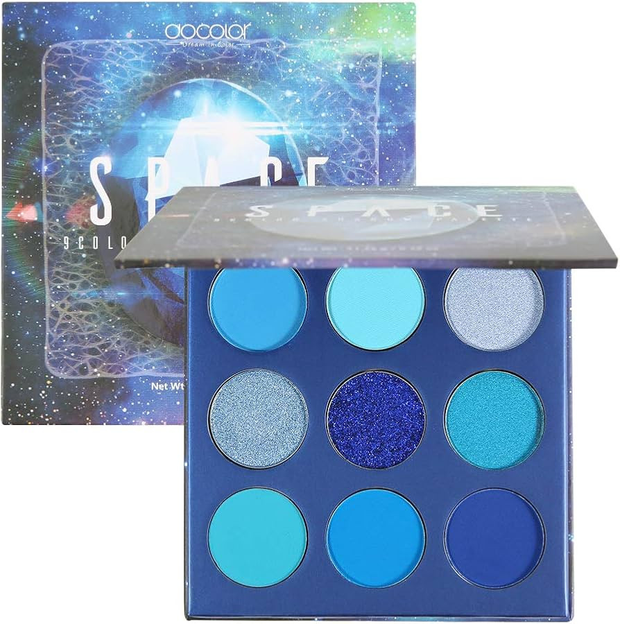 docolor Eyeshadow Palette 9 Colors Blue Eyeshadow Gemstone Shadow Palette Highly Pigmented Mattes... | Amazon (US)