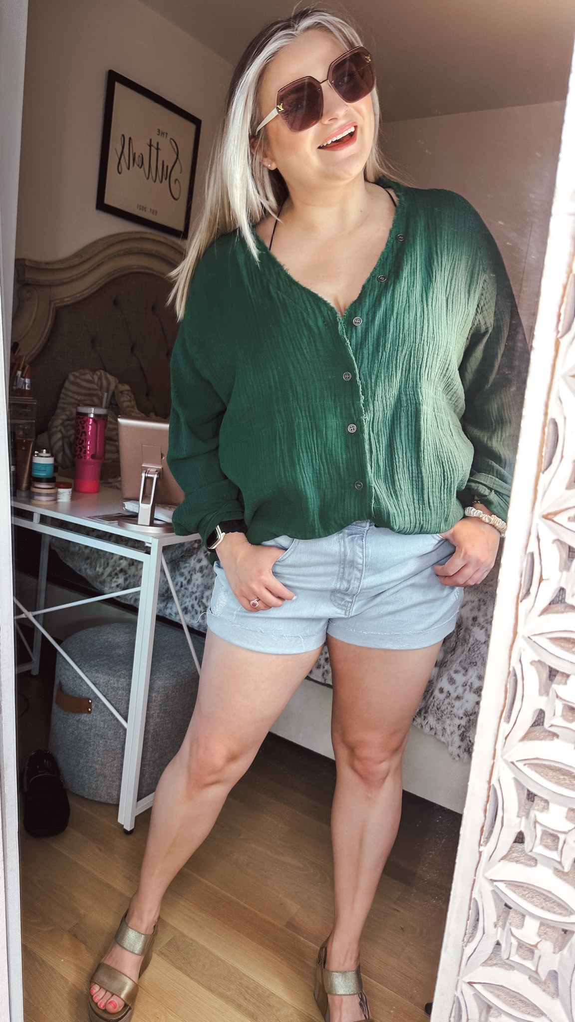 Size L in top (should’ve done a M)
Size 10 in shorts
Size M in bralette 

#LTKSeasonal #LTKcurves #LTKFind