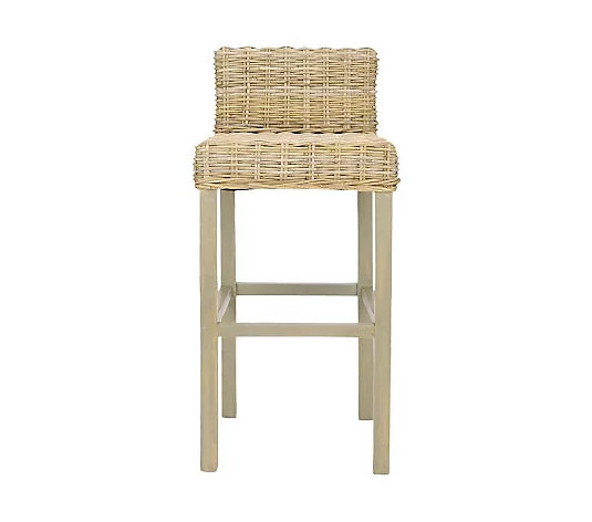 Cypress Rattan Bar Stool - QVC.com | QVC