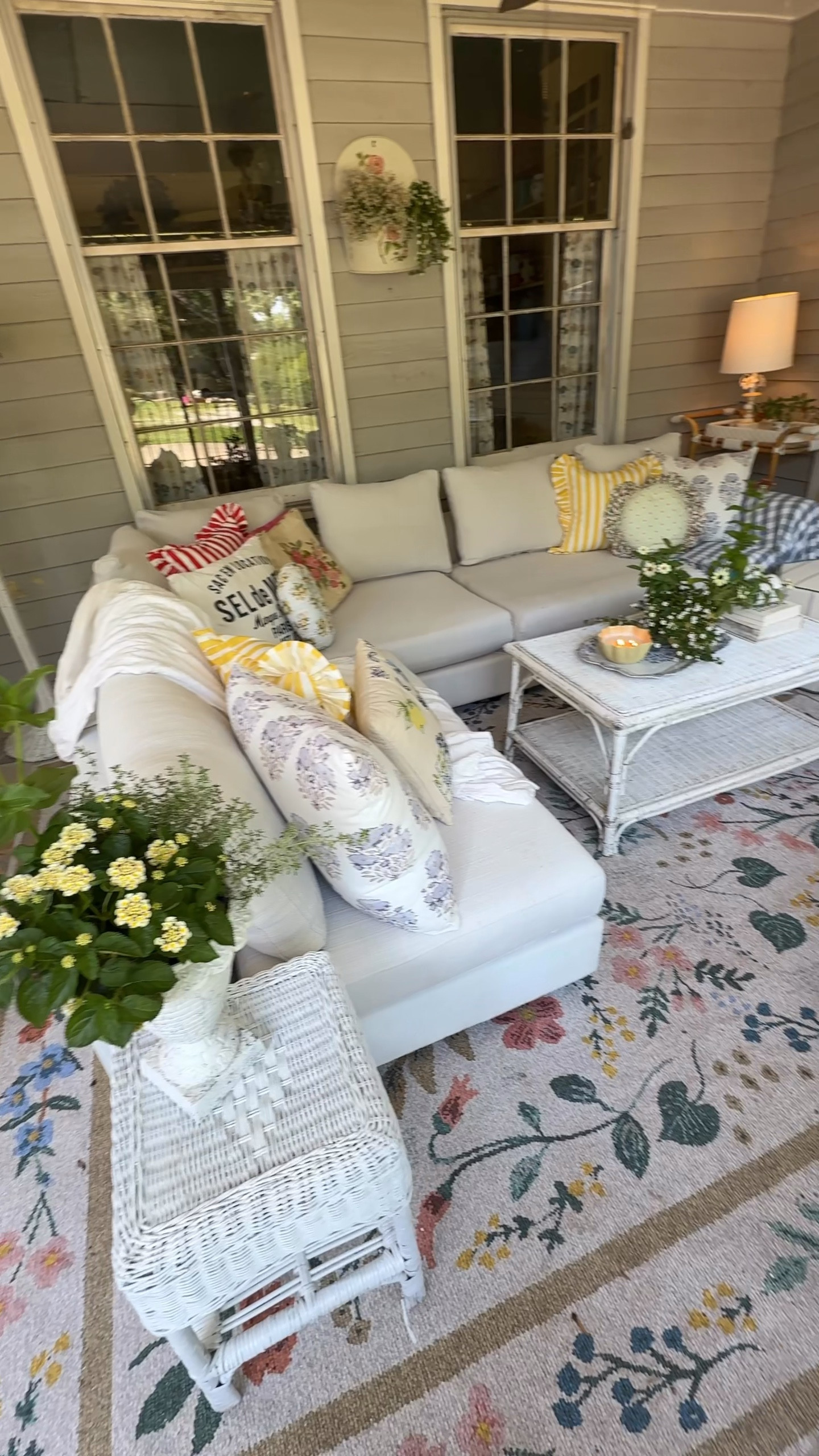 Old house vintage cottage core porch makeover for summer! Shop my steam cleaner that helps me get the space revived every year, new pillows, rug, and more! 

#LTKHome #LTKStyleTip #LTKSeasonal