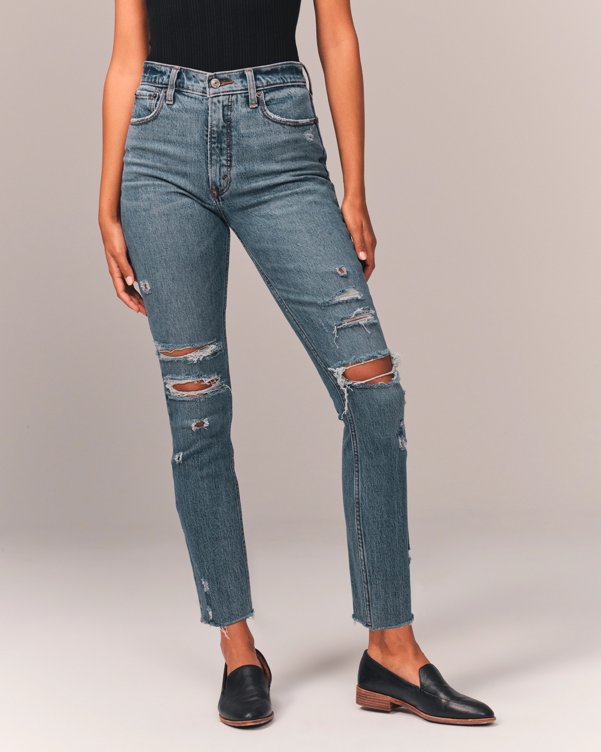 High Rise Skinny Jeans | Abercrombie & Fitch (US)