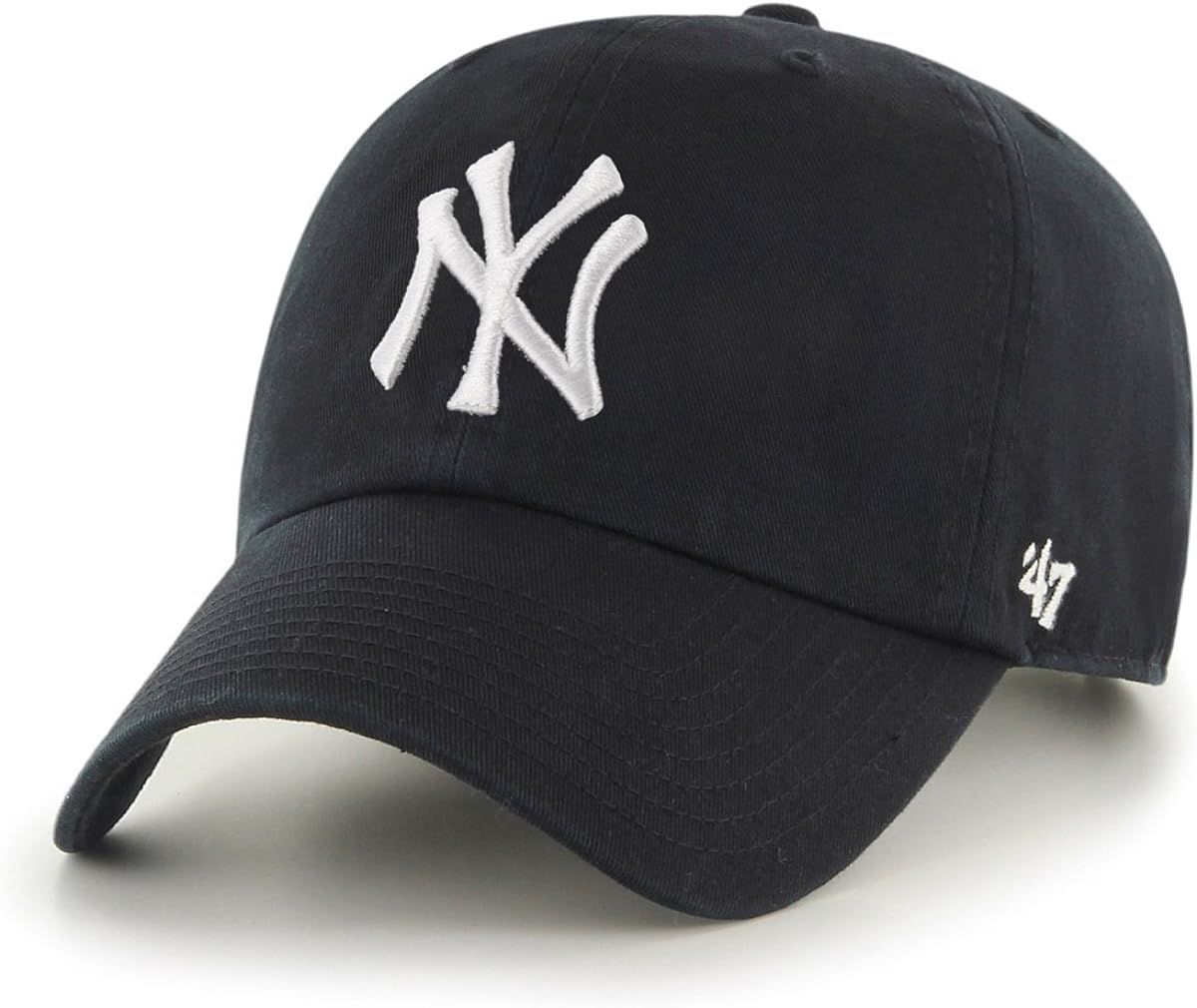 '47 MLB New York Yankees Brand Clean Up Adjustable Cap, One Size, Black | Amazon (US)