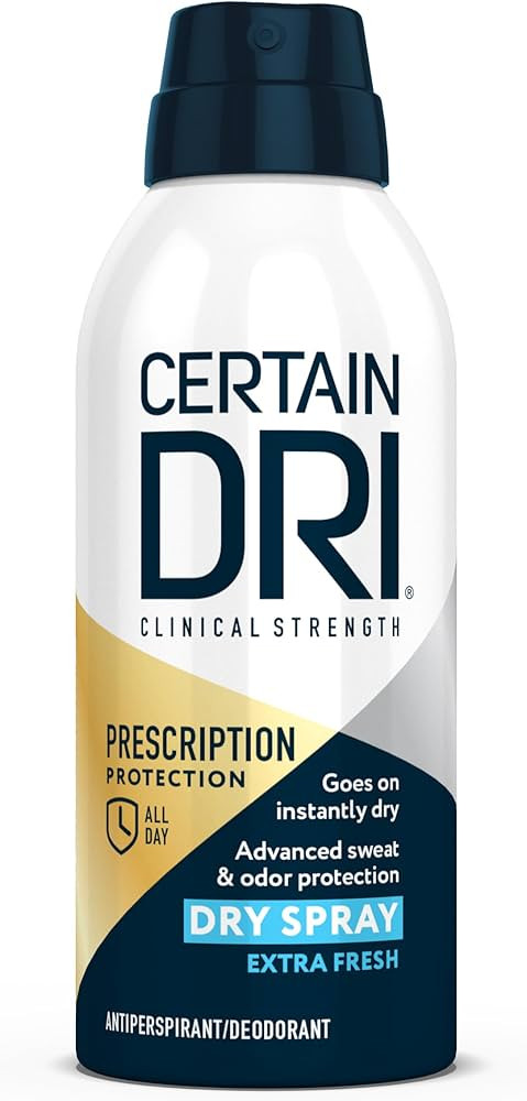 Certain Dri Prescription Strength Clinical Antiperspirant Deodorant Dry Spray for Men and Women, ... | Amazon (US)