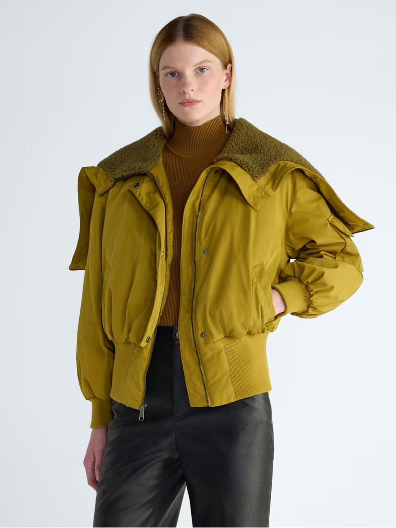 Scoop Women's and Women's Plus Fur Collar Bomber Jacket, Sizes XS-4X | Walmart (US)