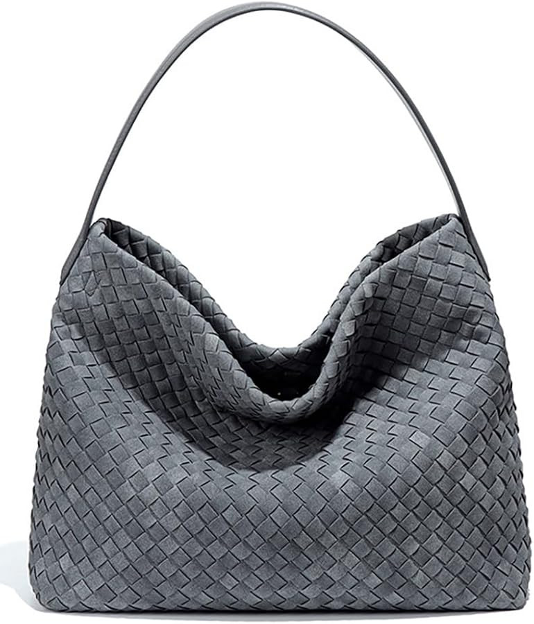 Slouchy Suede Woven Hobo Bags Women Trendy Suede Purse Crossbody Crescent Shoulder Satchel Bag To... | Amazon (US)