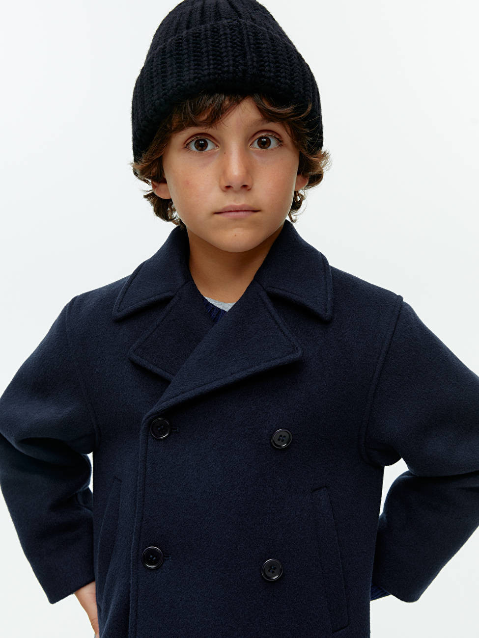 Wool Blend Pea Coat | ARKET (US&UK)