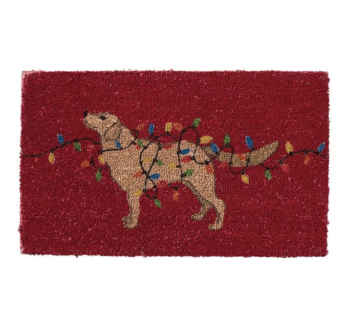 Dog with Lights Doormat, 18x30", Cardinal | Pottery Barn (US)