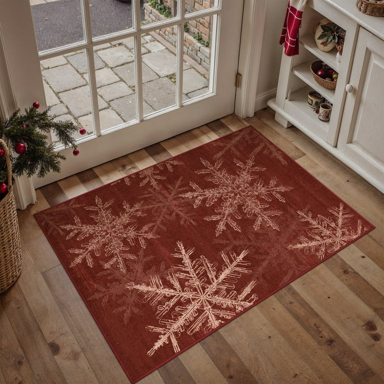 BERTHMEER 2'x3' Small Christmas Area Rugs for Entryway Bathroom Christmas Rugs for Bedroom Kitche... | Walmart (US)