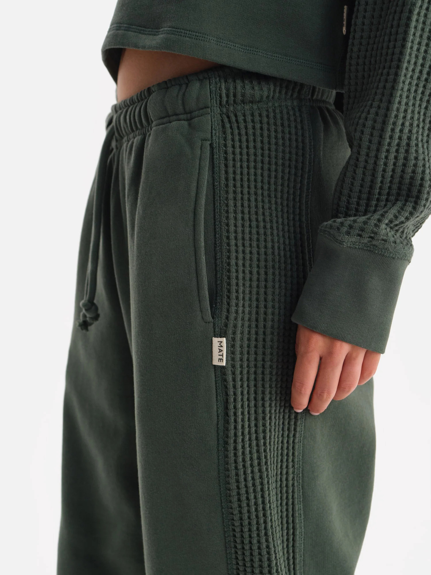 Organic Fleece and Waffle Relaxed Pocket Sweatpant | MATE The Label