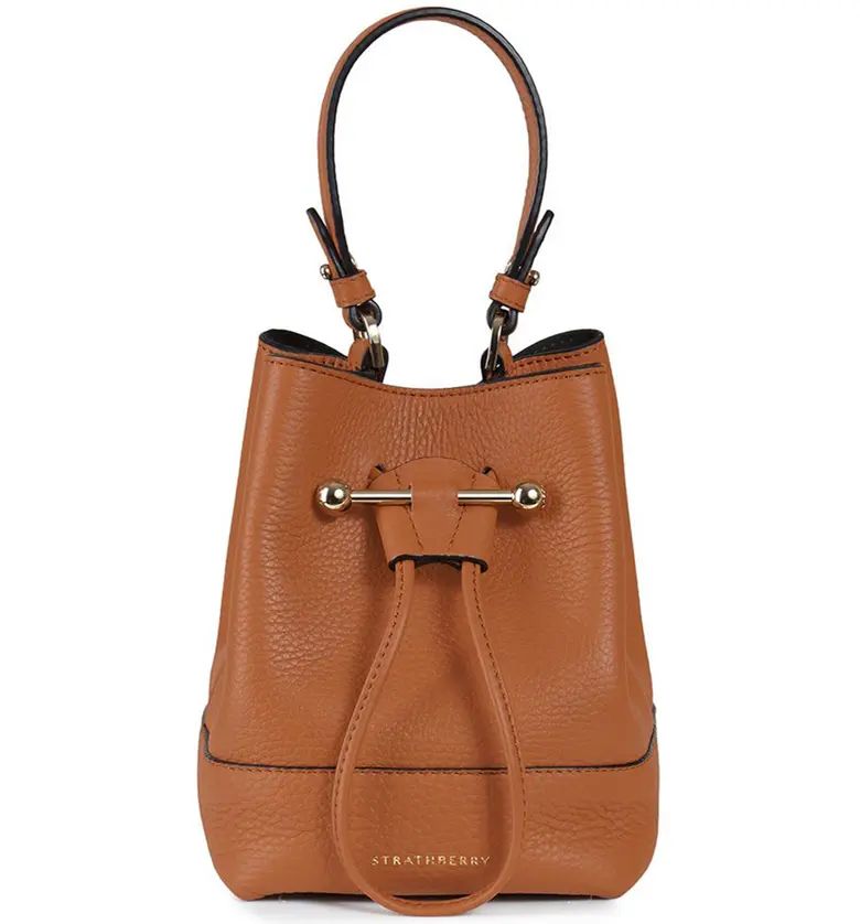 Midi Lana Ossette Leather Crossbody Bucket Bag | Nordstrom