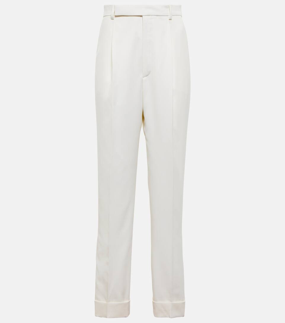High-rise virgin wool straight pants | Mytheresa (UK)