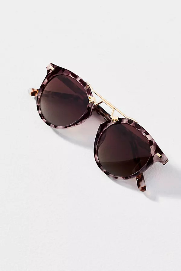 WMP Eyewear Skyler Circle Tortoiseshell Sunglasses | Anthropologie (US)