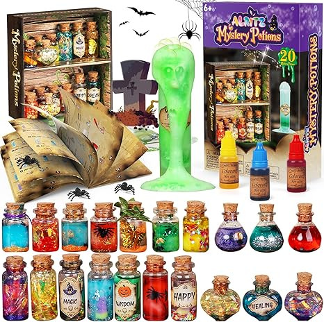 Alritz Mystery Potions Kit for Kids, 20 Magic Mix Witch Potion Bottles, Happy Halloween Decoratio... | Amazon (US)