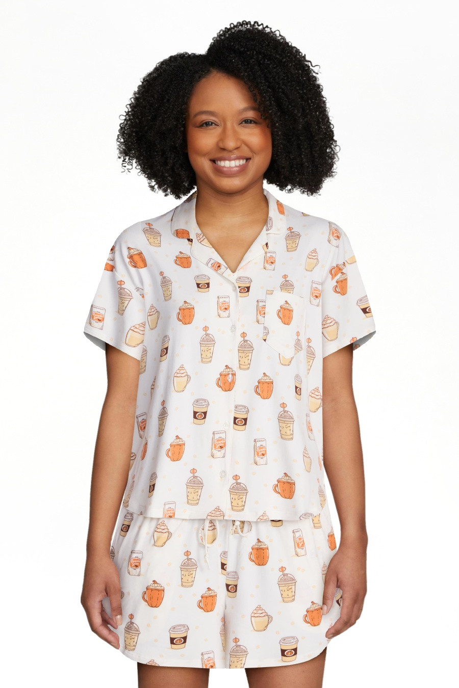 Halloween Women's Notched Top and Shorts Pajama Set from Way to Celebrate, 2-Piece, Sizes XS-3X | Walmart (US)