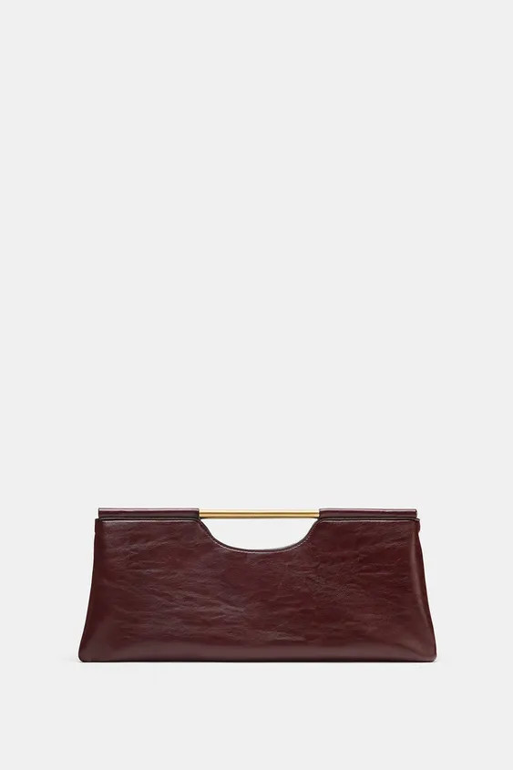 Handbag. Features dual metallic gold top handles and an adjustable shoulder strap. Double interio... | Zara US
