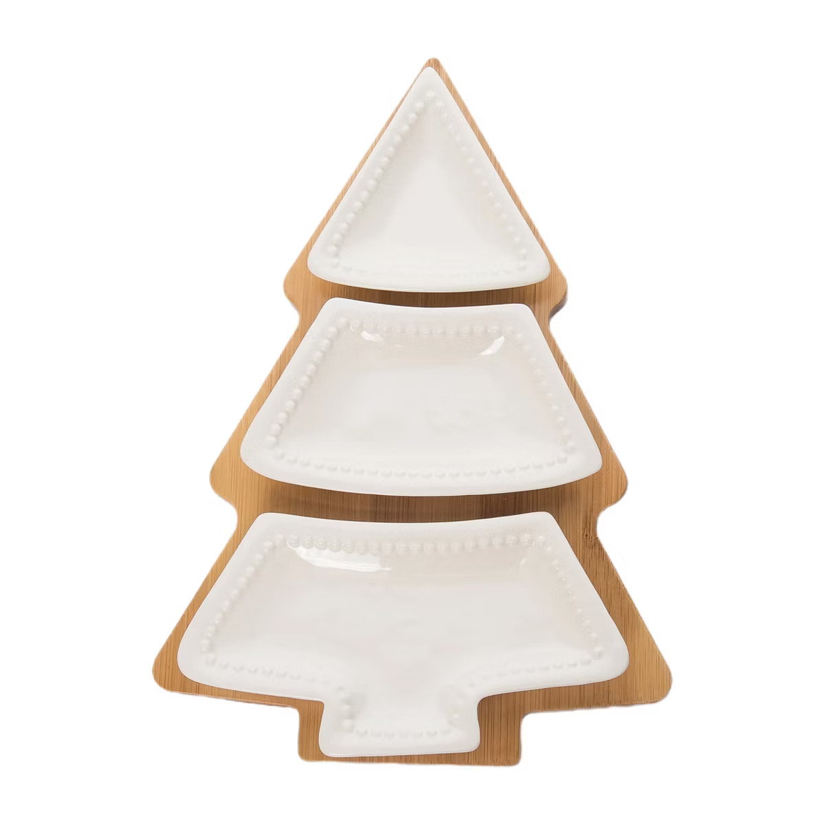 Transpac 12 in. Holiday Tree Tray Set of 4 | Target