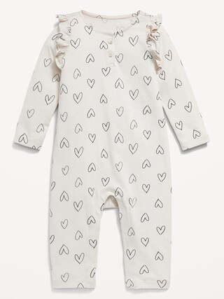 Printed Ruffle-Trim Jumpsuit for Baby | Old Navy (US)