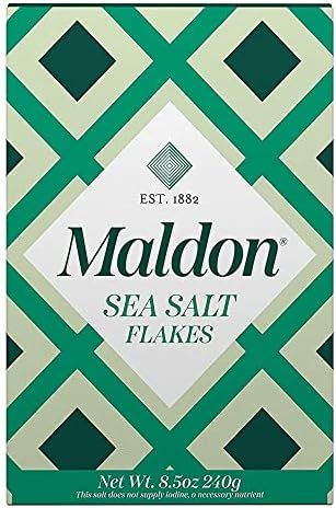 Maldon Salt, Sea Salt Flakes, 8.5 oz (240 g), Kosher, Natural, Handcrafted, Gourmet, Pyramid Crys... | Amazon (US)