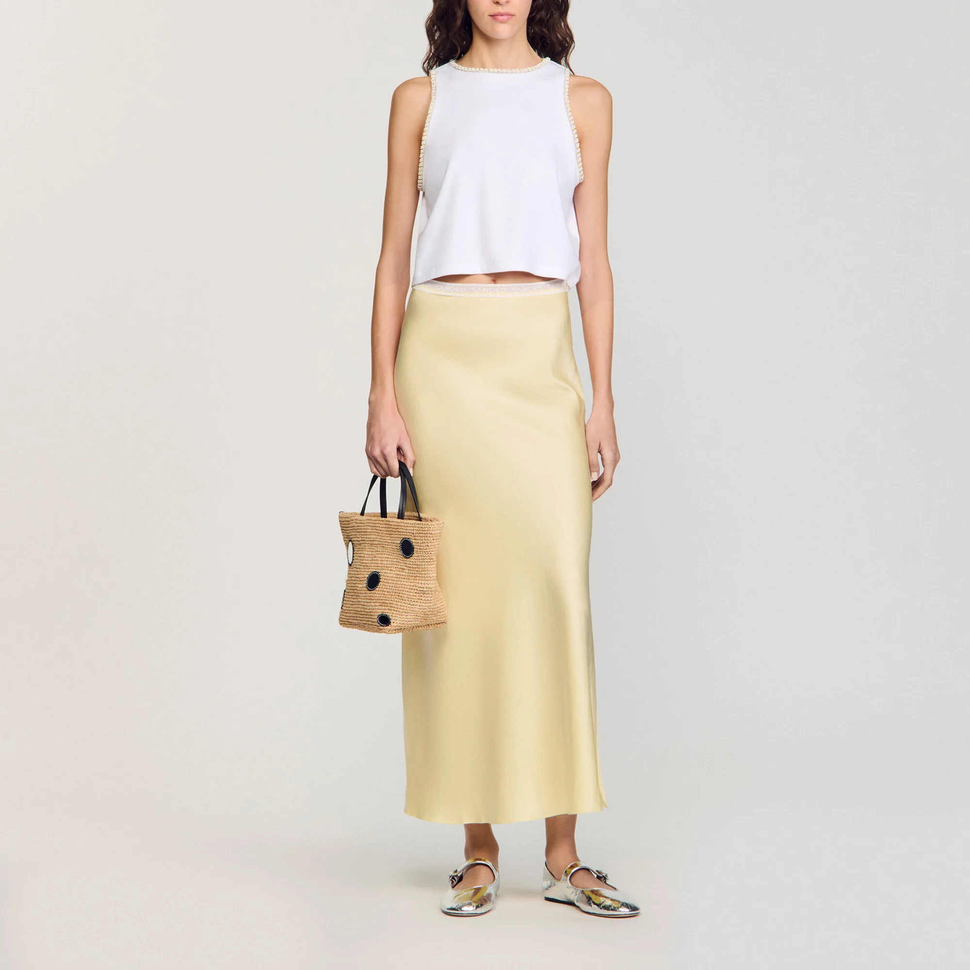 Beaded crop top | Sandro US | Sandro-Paris US