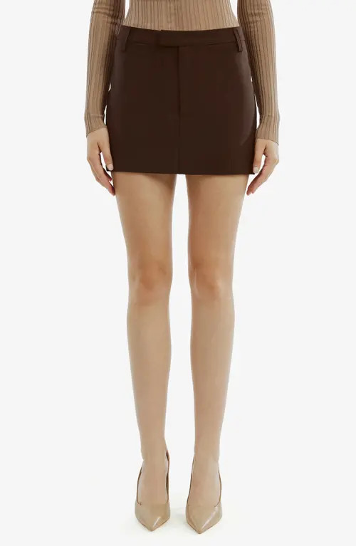 Bardot Maika Miniskirt in Dark Choco at Nordstrom, Size 4 | Nordstrom