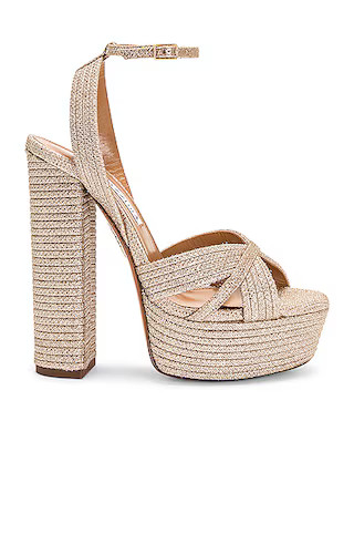 Aquazzura Sundance 105 Plateau Sandal in Rose | FWRD 