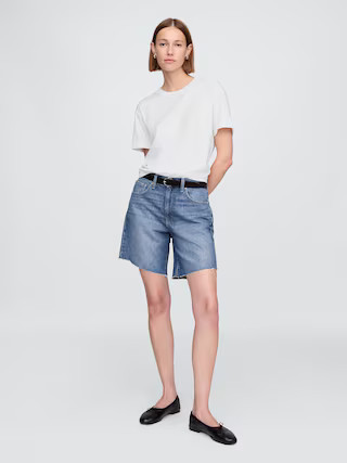 8" Mid Rise '90s Loose Denim Bermuda Shorts | Gap (US)