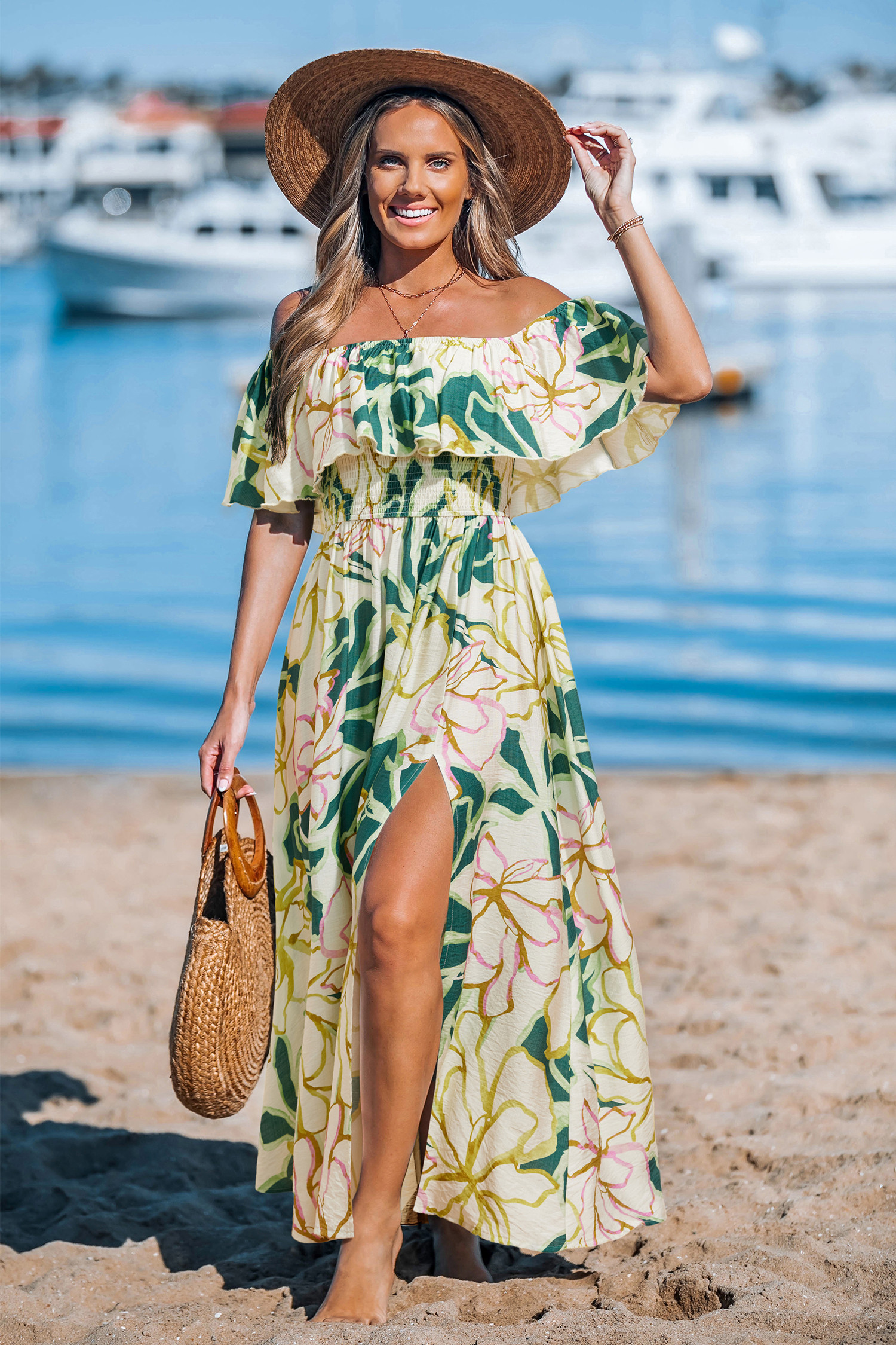 Chasing Sunsets Floral Maxi Dress - S | Cupshe US